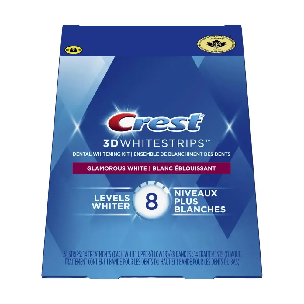Bělicí Pásky Crest Glamorous White 8 Levels Whiter Kompletní Ošetření (14 sáčků)