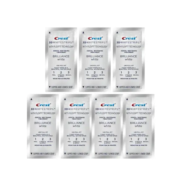 Bělicí Pásky Crest 3D Wthiestrips Brilliance White 14ks 7 sáčků