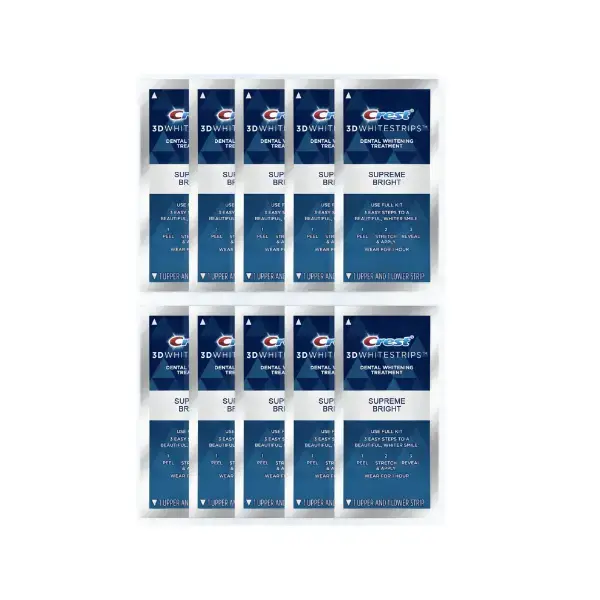 Bělicí Pásky Crest 3D Whitestrips Supreme Bright 20ks 10 sáčků