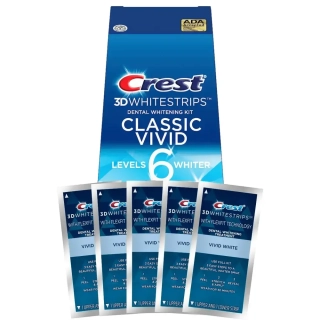 Bělicí Pásky Crest Classic Vivid 6 Levels Whiter Whitestrips Polovina Ošetření (5 sáčků)