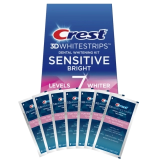 Bělicí Pásky Crest Sensitive Bright 7 Levels Whiter Whitestrips Polovina Ošetření (7 sáčků)
