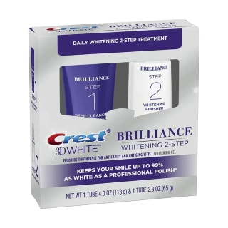 Bělící Zubní Pasta Crest 3D White Brilliance Whitening 2-Step (113g) & (65g)