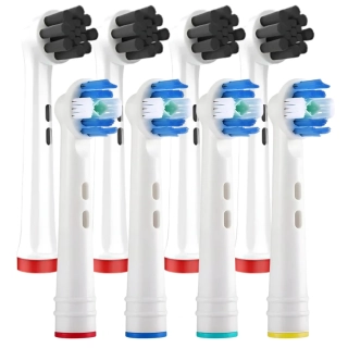 Sada 8 Náhradních Hlavic Pro Elektrické Kartáčky Oral-B – 4x EB18-P/4x EB58-X